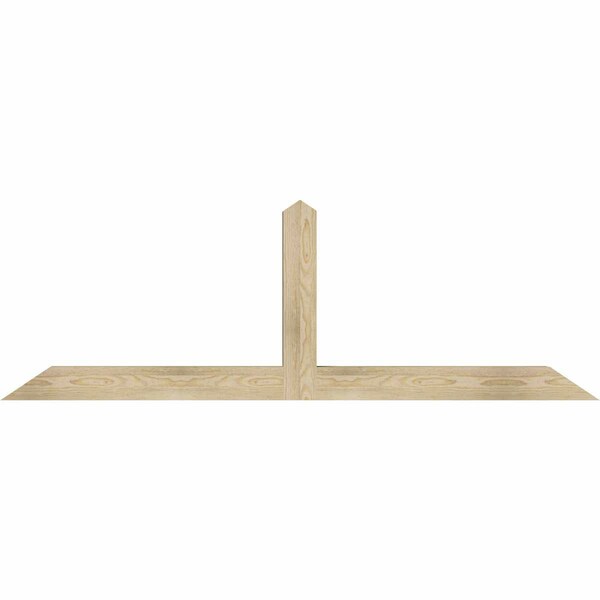 Ekena Millwork Portland Rough Sawn Timber Gable Bracket, Douglas Fir, 72"W x 24"H x 4"D x 4"F, 8/12 Pitch GBW072X24X0404POR00RDF - main